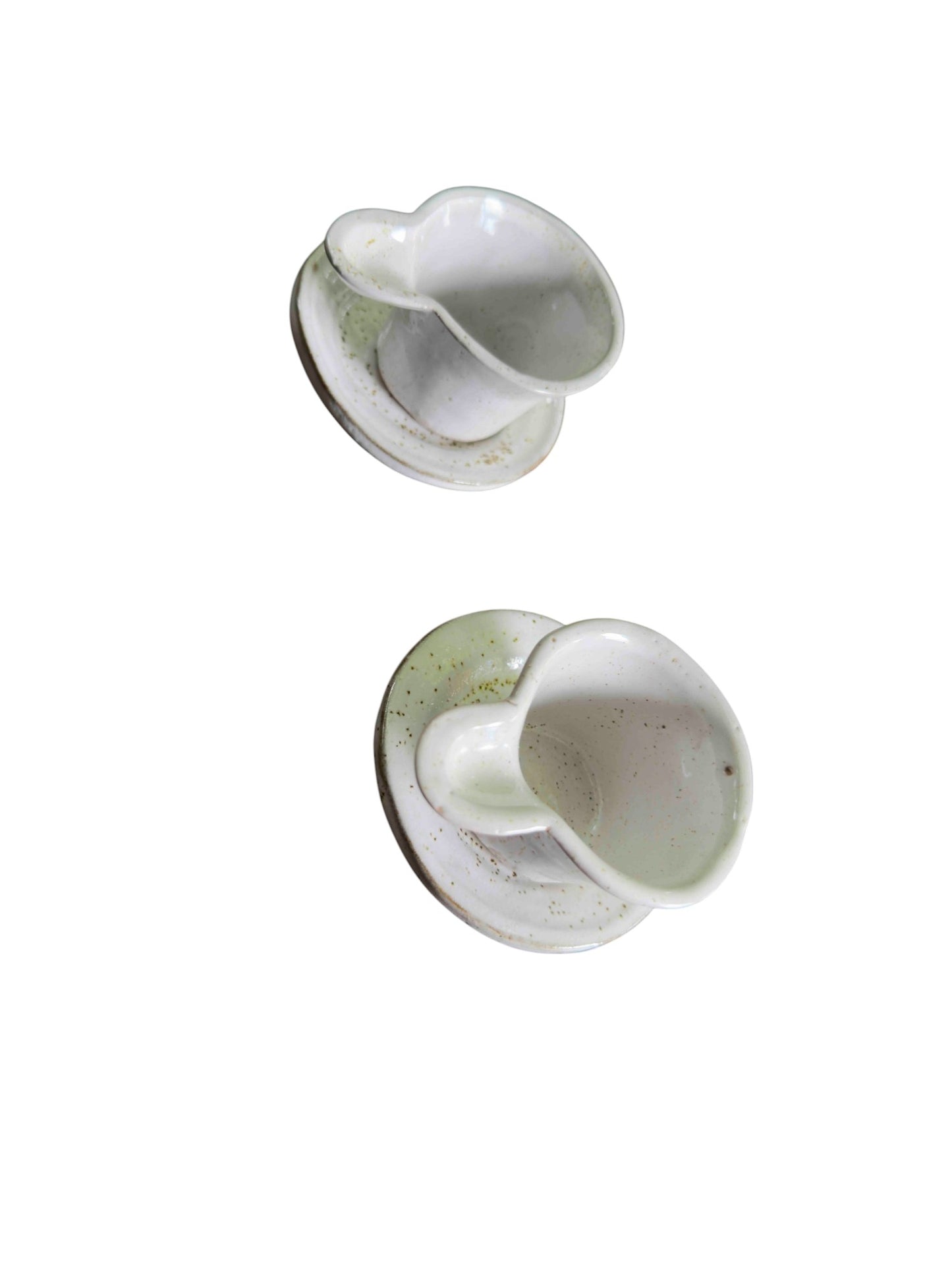 Conjunto de Xícara e Pires em Cerâmica - Branco