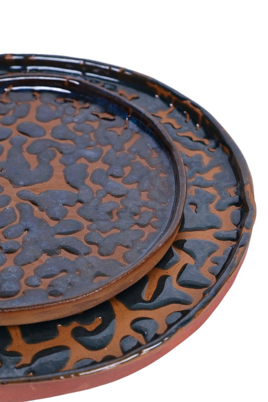 Prato de Cerâmica Ondas Azuis – Coleção Inspirações Oceânicas