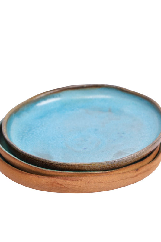 Conjunto de Pratos de Cerâmica Serene Waters – Coleção Aqua Essence