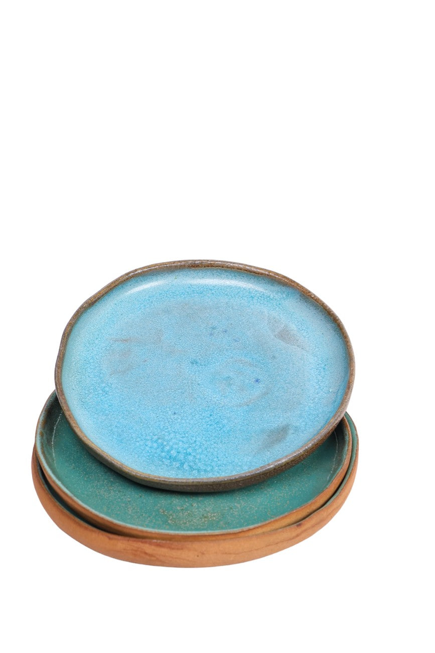 Conjunto de Pratos de Cerâmica Serene Waters – Coleção Aqua Essence