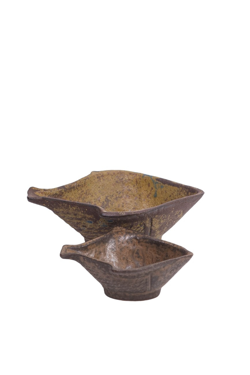 Conjunto de Tigelas em Cerâmica Earthy Cascade – Coleção Rustic Elegance