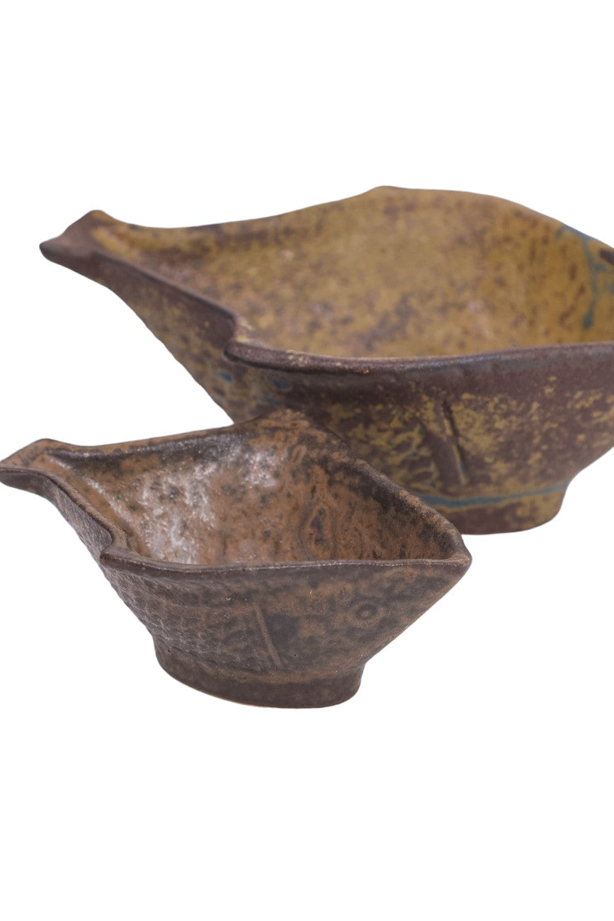 Conjunto de Tigelas em Cerâmica Earthy Cascade – Coleção Rustic Elegance