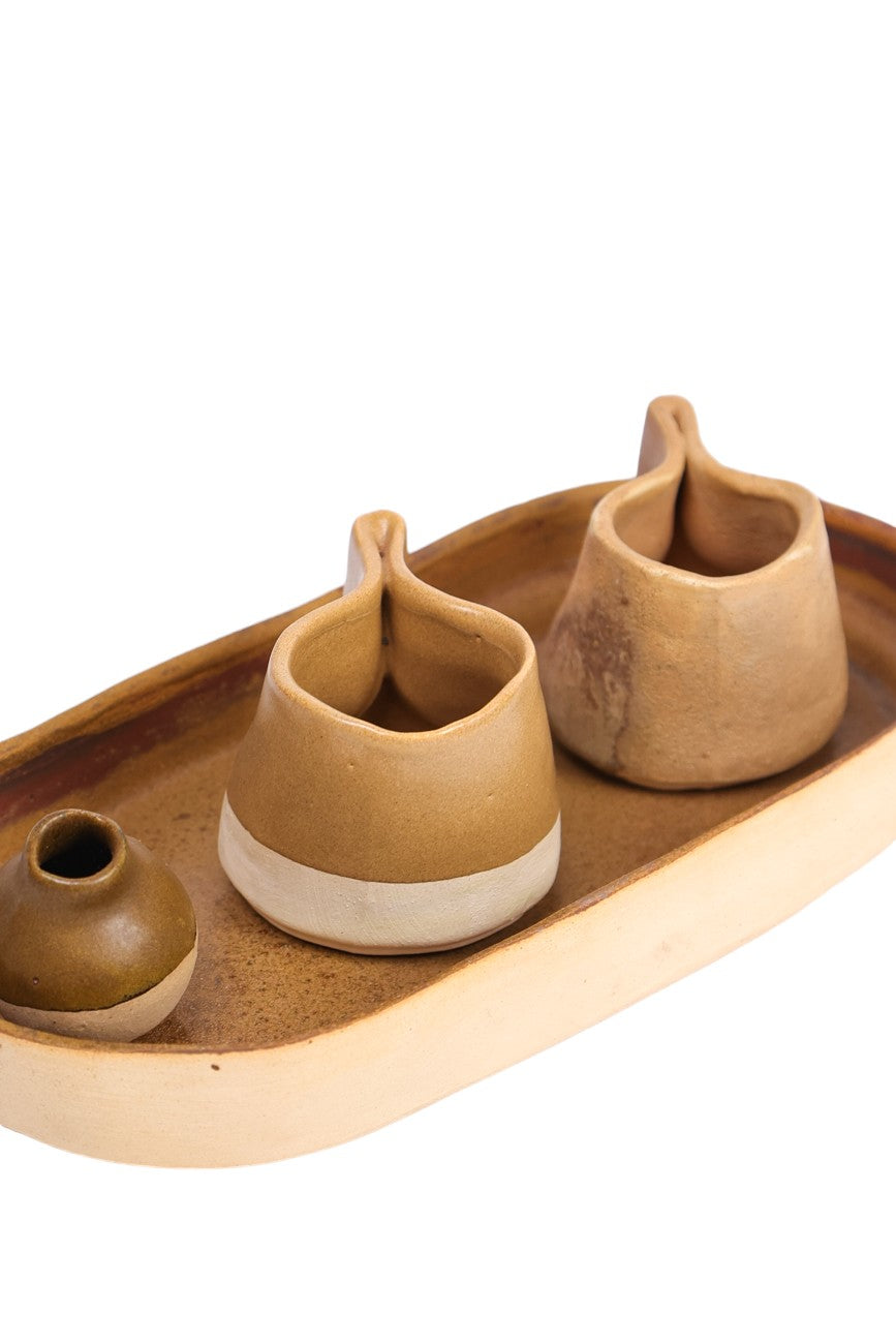 Conjunto de Café em Cerâmica com Extrato de Caju Orgânico