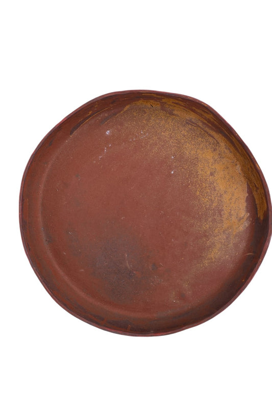 Tigela de Cerâmica Rústica em Tons Terrosos