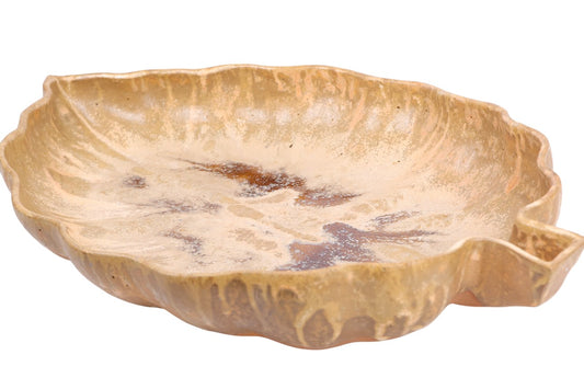 Travessa de Cerâmica Folha de Outono – Obra de Marcio Fleuri