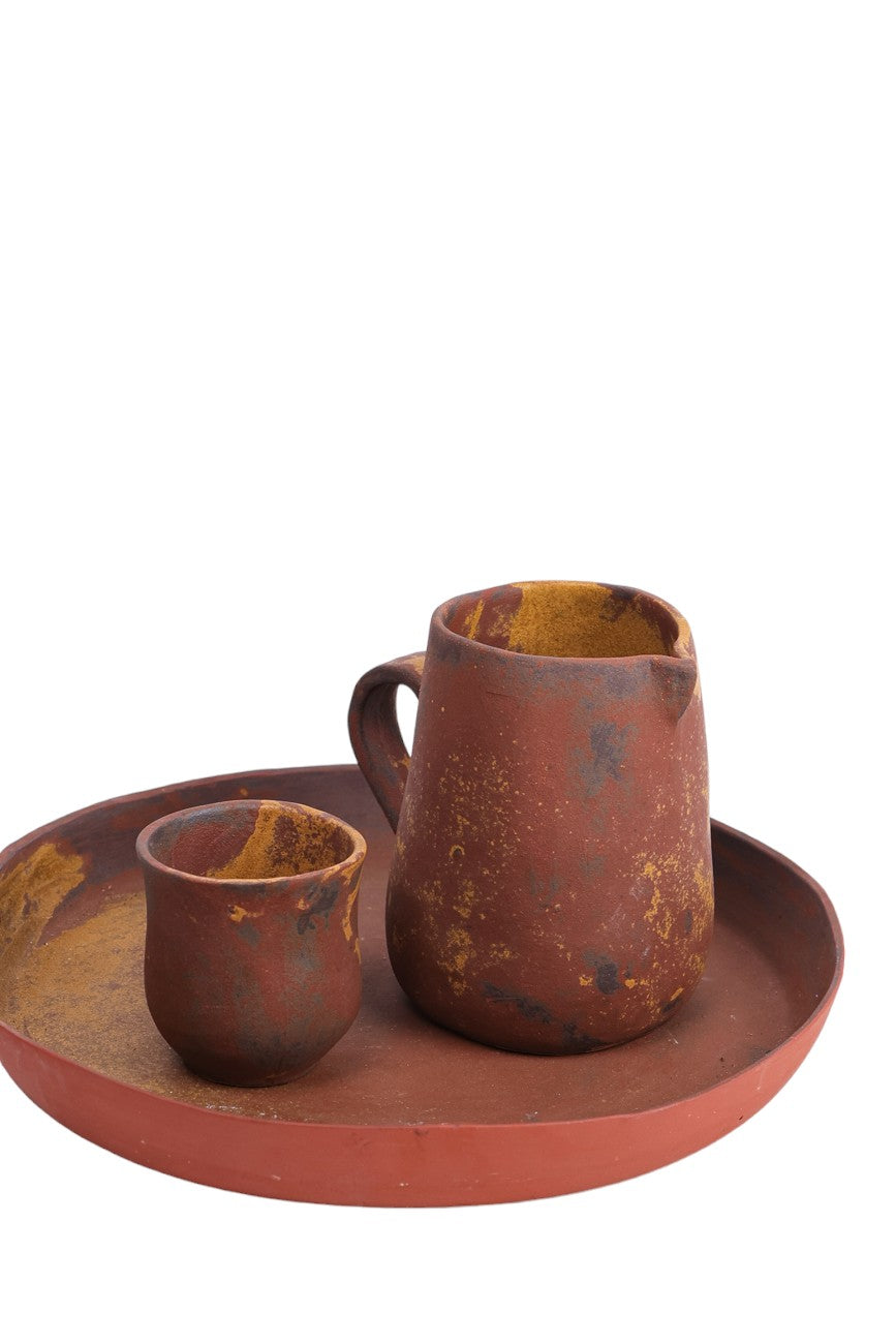 Conjunto de Serviço em Cerâmica Rustic Charm – Coleção Sunset Earth