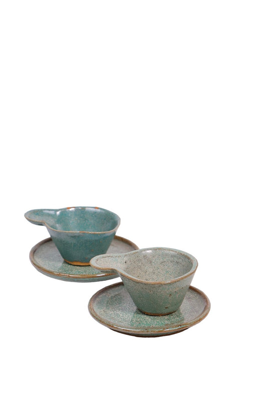 Conjunto de Xícaras de Chá em Cerâmica Coastal Breeze
