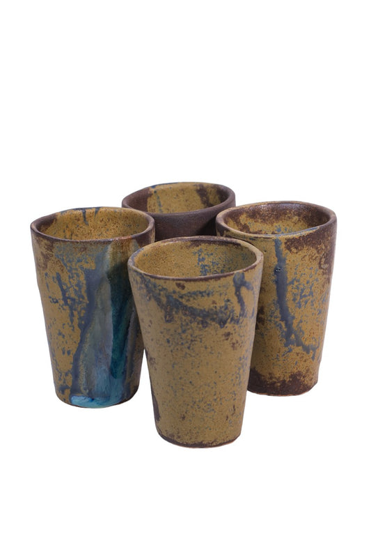 Conjunto de Copos Artesanais de Vidro Orgânico