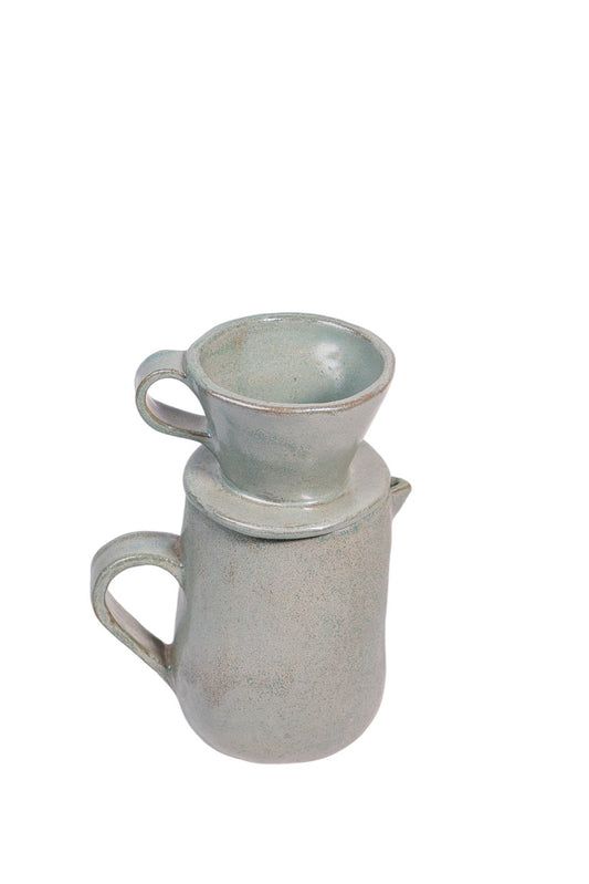 Conjunto de Café em Cerâmica Coastal Breeze – Coleção Morning Tide