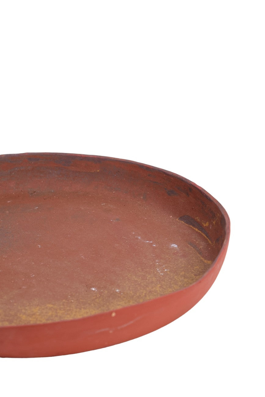Tigela de Cerâmica Rústica em Tons Terrosos