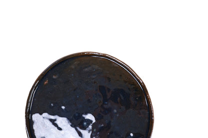 Prato de Servir em Cerâmica Moonlit Lagoon - Coleção Midnight Reflections