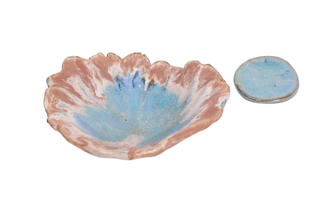 Prato de Salada em Cerâmica Coral Reef – Coleção Oceanic Inspirations